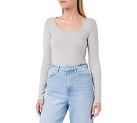 VERO MODA Womens Vmmaxi My Soft U-neck Noos Long Sleeve Top, Grey (Light Grey Melange), XS UK