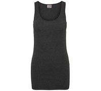 Vero Moda Women's Vmmaxi My Soft Long Tank Top Noos Vest, Grey (Dark Grey Melange), M UK