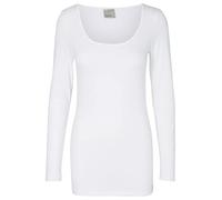 VERO MODA Womens Vmmaxi My Soft Short U-neck Ga Long Sleeve Top, Bright White, L UK