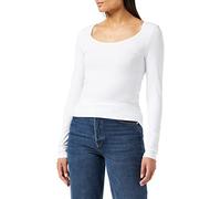 Vero Moda Women's Vmmaxi My Soft Short U-neck Ga Long Sleeve Top, White (Bright White Bright White), XL UK