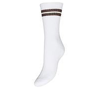VERO MODA Women's Vmmel Sporty Socks Noos Sports, Snow White/Stripes: Cracking, One Size