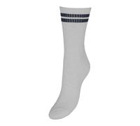 VERO MODA Women's Vmmel Stripe Sporty Socks Noos, Light Grey Mix, One Size