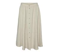 VERO MODA Women's Vmmelaney H/W Button Calf Skirt WVN Ga, Overcast, S