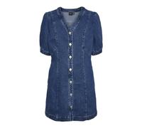 VERO MODA Women's Vmmelody 2/4 Mini Dress Yo342, Medium Blue (Medium Blue Denim), S