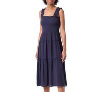 VERO MODA Women's Vmmenny Sl Smock Calf Dress WVN Ga Noos Long, Blazer Navy, XS