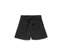 Vero Moda Womenss Mia High Rise Loose Summer Shorts in Black Viscose - Size 6 UK