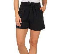 Vero Moda Womenss Mia High Rise Loose Summer Shorts in Black Viscose - Size 10 UK