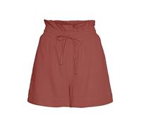 VERO MODA Women's VMMYMILO HW Paperbag Shorts WVN GA Shorts, Marsala, S