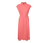 VERO MODA Women's Vmmymilo Sl Calf Shirt Dress WVN Ga, Georgia Peach, L