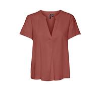 VERO MODA Women's Vmmymilo SS Top WVN Ga, Marsala, M