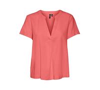 VERO MODA Women's VMMYMILO SS TOP WVN GA Vest, Georgia Peach, L