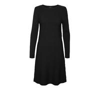 Vero Moda Women's Vmnancy Ls Knit Noos Dress, Black (Black Black), XS UK