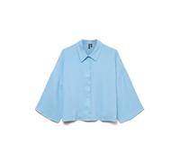 VERO MODA Women's Vmnatali Crop Shirt WVN Ga Noos, Airy Blue, XL