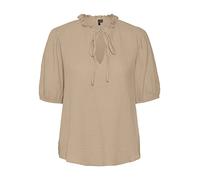 VERO MODA Women's VMNATALI NIA 2/4 Wide TOP WVN Vest, Irish Cream, XS