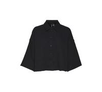 VERO MODA Womens Vmnatali WVN Noos Crop Shirt Top, Black, XS UK