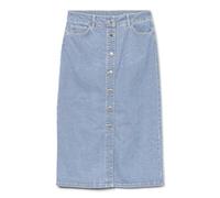 VERO MODA Women's Vmnatty 7/8 Button Skirt DNM Mix Noos, Light Blue (Light Blue Denim), M