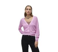 VERO MODA Women's Vmnewlexsun LS Short V-Neck Car Ga Noos Cardigan Sweater, Pastel Lavender, XXL