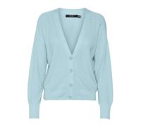 VERO MODA Women's Vmnewlexsun LS Short V-Neck Car Ga Noos Sweater, Clearwater, S