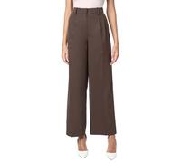VERO MODA Women's Vmnila Mw Loose Dad Pant Noos Fabric Trousers, Chocolate Brown, 36W x 34L