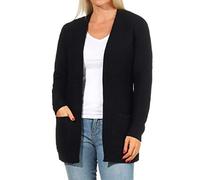 VERO MODA Women's Vmno Name Ls Cardigan Noos Cardigan, Black (Black Black), 10 (Manufacturer size: Small)