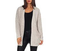 Vero Moda Women's Vmno Name Ls Cardigan Noos, Grey (Light Grey Melange Light Grey Melange), XS