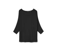 VERO MODA Women's Vmnora 3/4 Boatneck Blouse Noos Knitted Jumper, Black, S