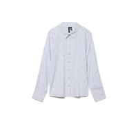 VERO MODA Women's Vmnora LS Oversize AOP Shirt WVN Ga Noos, Bright White, XS