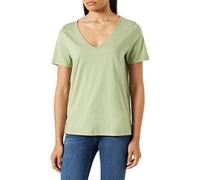 VERO MODA Women's Vmpaula S/S V-Neck T-Shirt Noos, Reseda Green, S