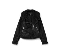 VERO MODA Women's Vmpeggy Faux Suede Jacket Boos, Black, XS