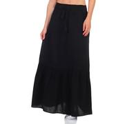 VERO MODA Women's Vmpretty Hw Maxi Skirt WVN Ga Noos, Black, L