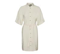 VERO MODA Women's Vmqueeny S/S Short Shirt Dress WVN Ga, Birch, S