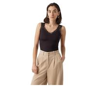 VERO MODA Women's Vmrosa SL Top Noos, Black, 30W x 30L