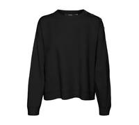 VERO MODA Women's Vmsaba LS O-Neck Button Pullover Ga Noos Sweater, Black, XL