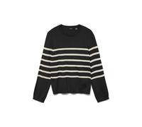 VERO MODA Womens Vmsaba Plain Ls O-Neck Pullover Ga Noos Sweater, Black, L UK