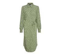 VERO MODA Women's Vmsara LS Calf Shirt Dress WVN, Reseda/AOP:sara, S