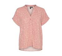 VERO MODA Women's VMSARA SS Shirt WVN Vest, Irish Cream/AOP:Sara, L