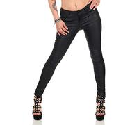 Vero Moda Women's Vmseven Nw S.slim Smooth Coated Pants Slim, Black (Black Detail:coated), 6 L34 Manufacturer Size XS L34 UK