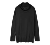 VERO MODA Women's Vmsilje LS Cowl Neck Pullover Noos, Black, L