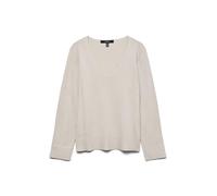 VERO MODA Vmsilje LS V-Neck Pullover GA NOOS, Moonbeam, M