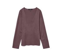 VERO MODA Women's Vmsilje LS V-Neck Pullover Ga Noos, Rose Brown, M