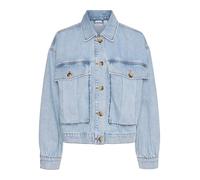 VERO MODA Women's VMSILKA L/S DNM Shacket YO367 Jacket, Light Blue Denim, S, Light Blue (Light Blue Denim), S