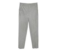 VERO MODA Women's Vmsilva Mw Tapered Pant Fabric Trousers, Black/Detail:Snow White Herringbone, M / 32L