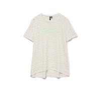 VERO MODA Women's Vmsimone SIF SS Top Box JRS, Snow White, L