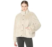 VERO MODA Women's Vmsonjaeva Short Faux Fur Jacket Ga Boo, Oatmeal, S
