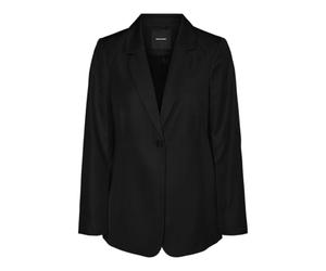 VERO MODA Women's Vmtara LS Fitted Slit Boo Blazer, Black, 8