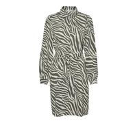 VERO MODA Women's Vmteagan L/S Abk Shirt Dress WVN Btq Ga, Balm Green/AOP: Teagan, M