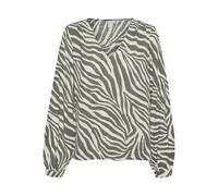 VERO MODA Women's Vmteagan L/S V-Neck Top WVN Btq Ga Long Sleeve Blouse, Balm Green/AOP: Teagan, S