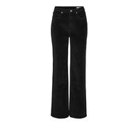 VERO MODA Women's Vmtessa Hr Wide Corduroy Pants Jeans, Black, 29W x 30L
