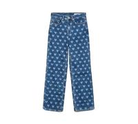 VERO MODA Women's Vmtessa Hr Wide Jeans Print Ga, Medium Blue (Medium Blue Denim), 27W x 30L