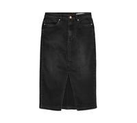 VERO MODA Womens Vmveri Hr Calf Ga Noos Denim Skirt, Black, XS UK